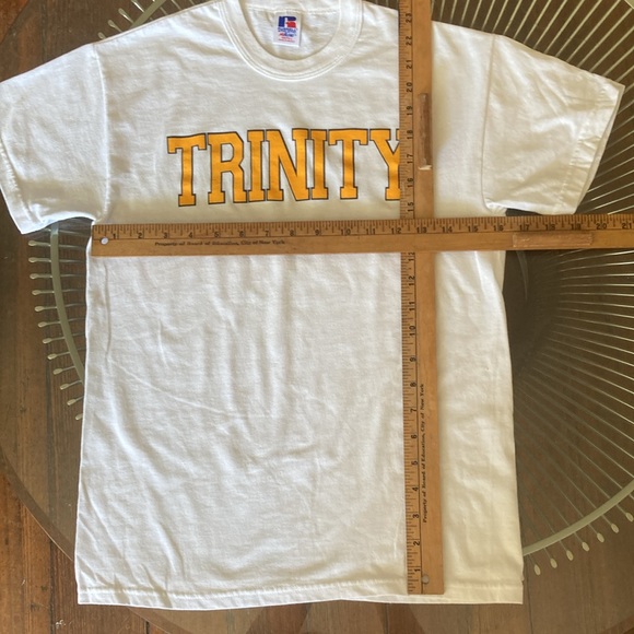 Russell Athletic white Trinity College tee size Youth L 90s Y2K unisex - Picture 8 of 12